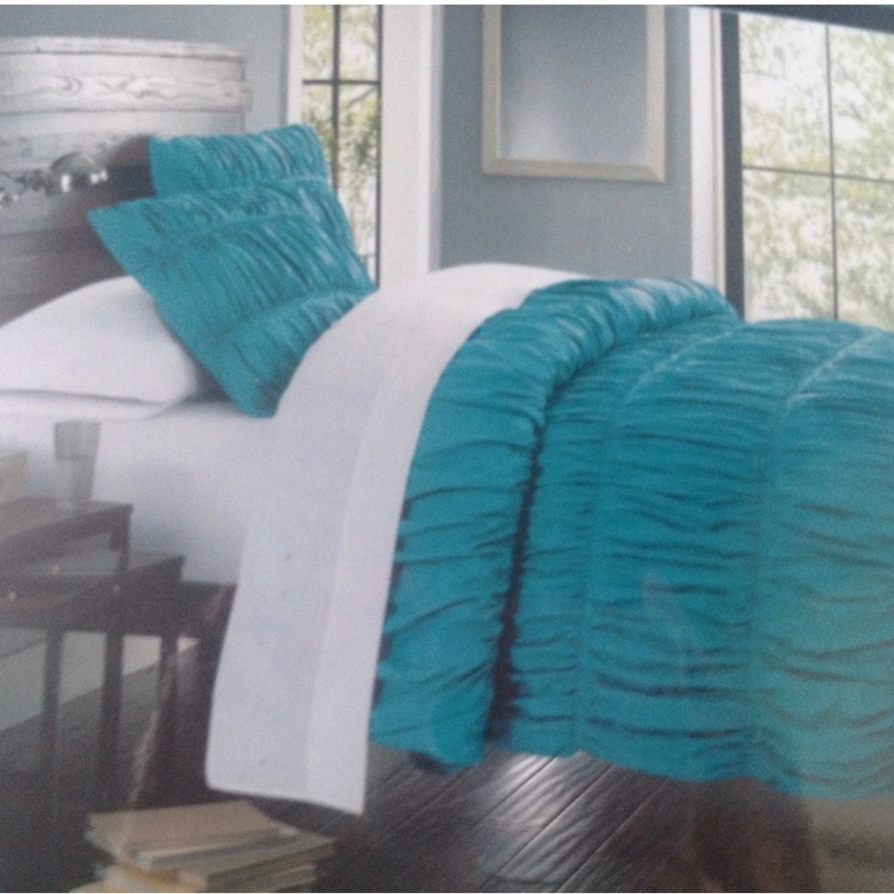 Cynthia Rowley Teal Comforter Set Turquoise Beach Modern Farmhouse